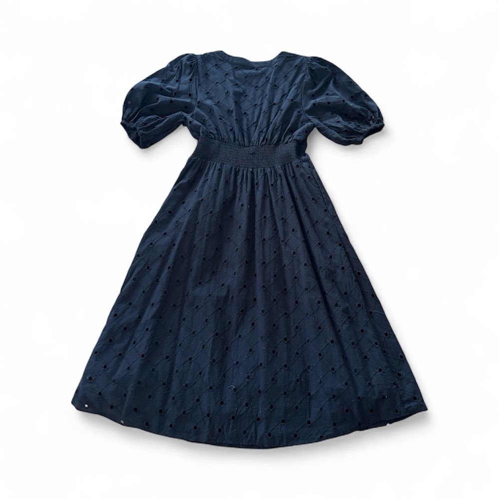 Black Eyelet Midi Dress - Picture 3 of 8